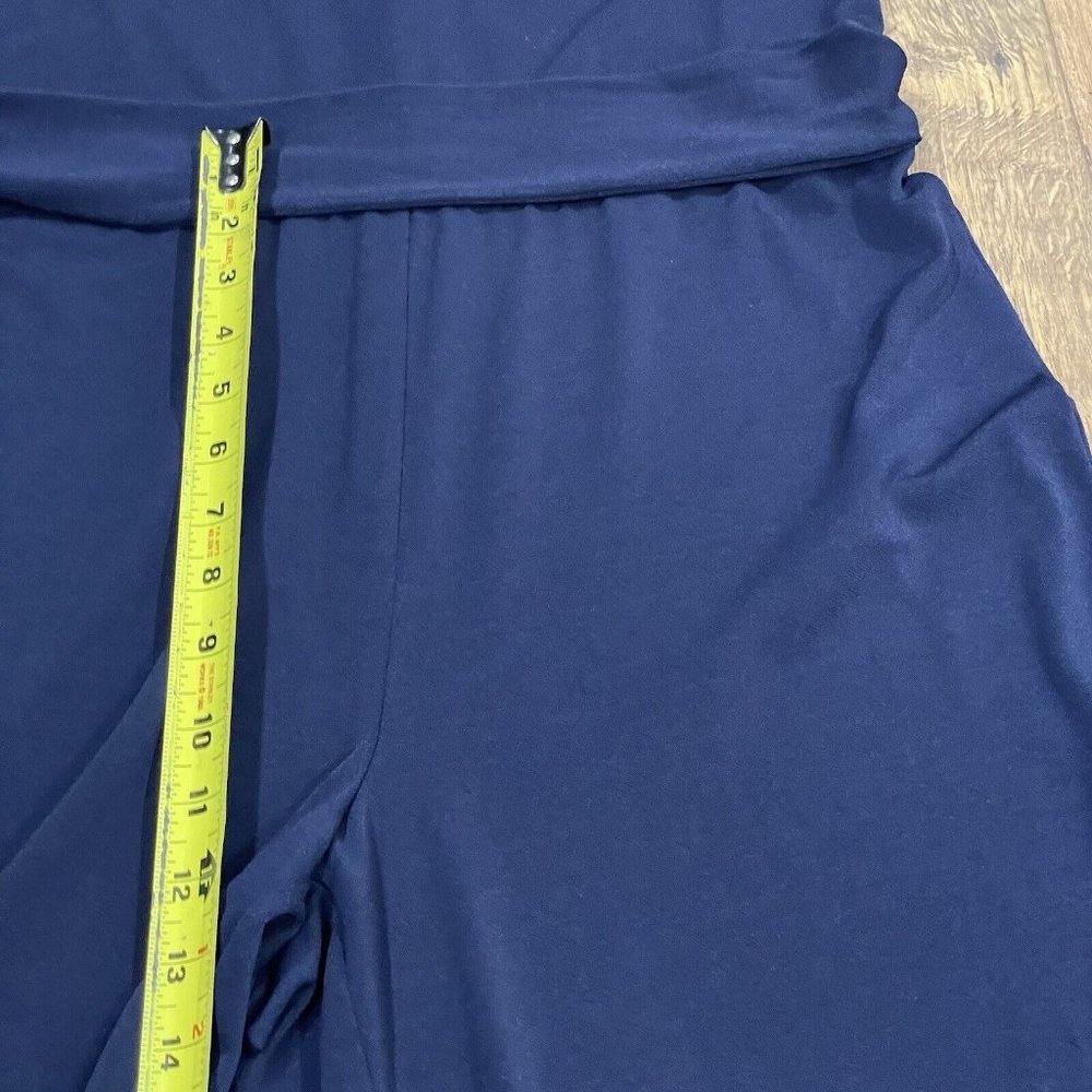 Ralph Lauren Navy Sleeveless Wide-Leg Jumpsuit with White Trim - Picture 10 of 14